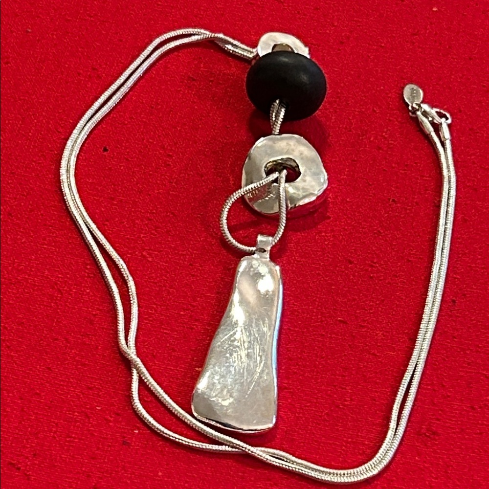 Chico's Silver and Black Pendant Necklace - Picture 6 of 7